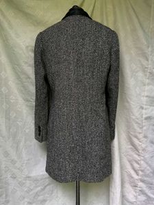 Chic Herringbone Tweed Coat