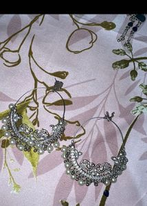 Bohemian Hoop Earrings with Pearls