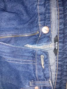 Wide Leg Jeans with Star Design