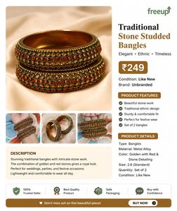 Traditional Stone Studded Bangles