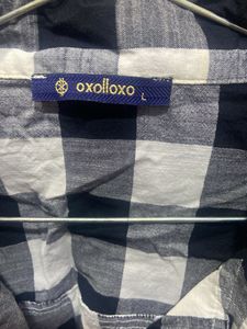 Black &amp; White Checked Tunic with Belt