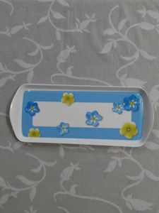 Rectangular Floral Serving Tray