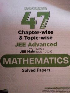 JEE Advanced Mathematics Solved Papers