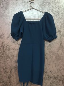 Chic Ruched Puff Sleeve Dress