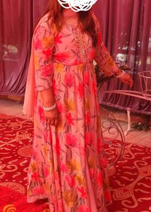 DESIGNER KURTI WITH FLAIR SKIRT