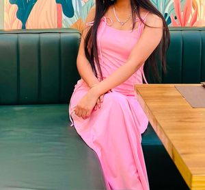Pink Maxi Dress with Tie Straps 💕