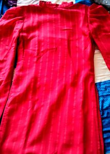 new fashion Red Mock Neck  kurti