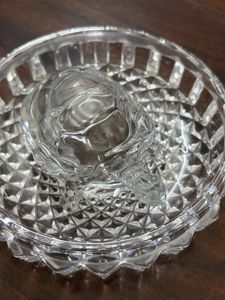 Crystal Turtle with Plate Showpiece for Good Luck