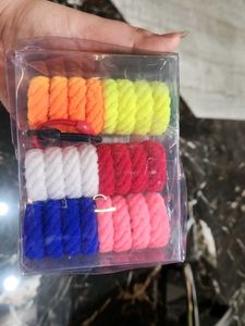 24 Pcs Multicolor Hair Rubber Bands