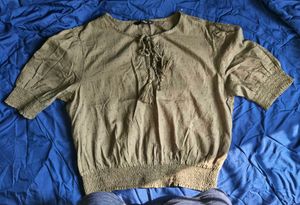 olive green balloon top
