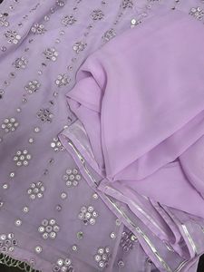 Elegant Lavender Kurta Set with Embellishments