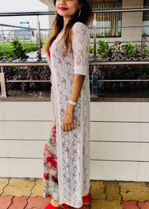 Elegant Lace Maxi Cardigan Kimono