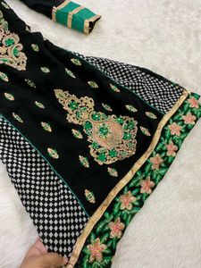 Elegant Black &amp; Teal Kurta Set