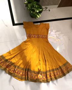 Beautiful Yellow Anarkali Gown