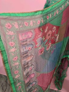 Green Floral Print Kurta