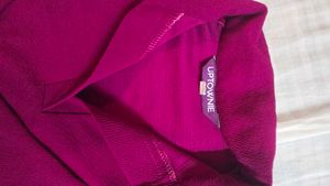 Uptownie Magenta Pink Collared Polo Top