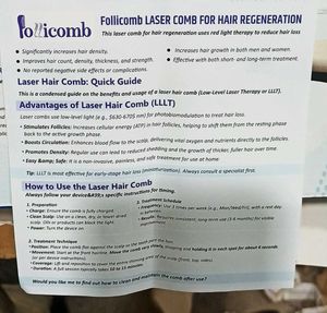 Folicomb Laser Comb for Hair Regeneration