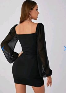 Classic LBD with Puff Organza Sleeves