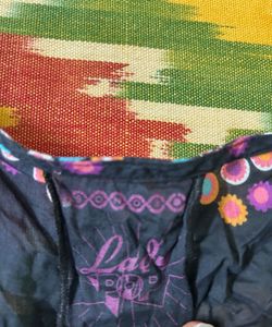 ✮⋆˙Black Abstract Babydoll top