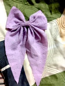 Lavender Sparkle Bow Clip