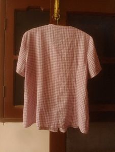 Chic Checked Button-Up Blouse