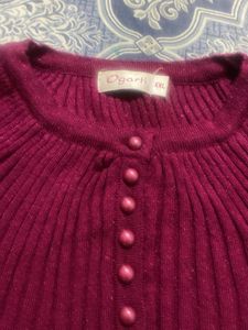 Sparkly Knit Button-Up Sweater