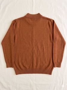 Boys Stylish Brown Checkered Knit Sweater (10-11 Y