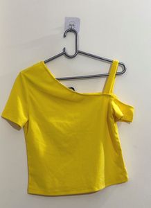 Yellow One-Shoulder Top