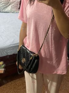 Chic Quilted Black Crossbody Bag