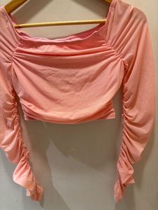 Cute Pink Mesh Top