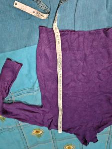 Purple Turtleneck Sweater