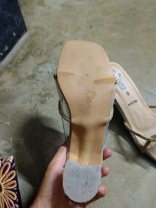 Colours Walk Ahead Glitter &amp; Clear Strap Heels - P