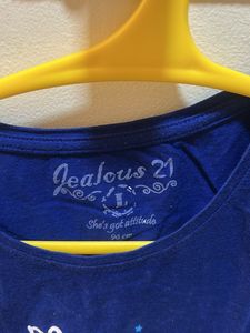 Cute Blue Camera Graphic T-Shirt