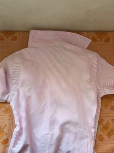 Pink Striped Button-Up Shirt