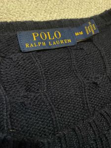 RALPH LAUREN Men's Navy Cable Knit Sweater