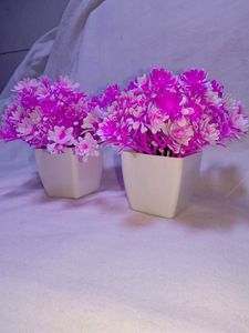 Artificial Flower Pots (Set of 2)