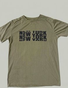 Olive Green New York Graphic T-Shirt