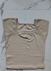 Ribbed Square Neck Crop Top combo