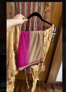 Embroidered Net Kurta Set