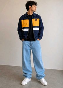 Tommy Jeans Color Block Suede Jacket