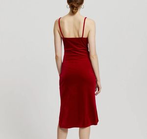 Red Velvet Party Dress