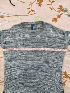 Stylish Grey Knit Sweater