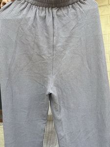 Comfy Grey Ribbed Palazzos
