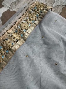Beautiful New Dupatta In Silver Colour