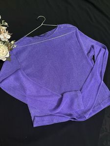 Sparkly Purple Long Sleeve Top