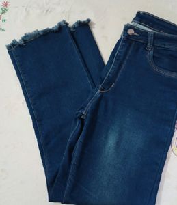 Dark Blue Straight Jeans