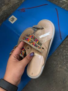 one time worn only /Embellished Flat Sandals