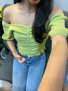 Off-Shoulder Knit Top