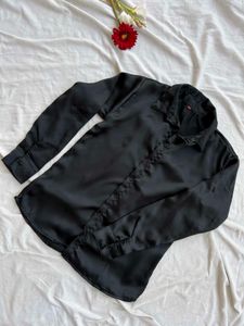 Black Satin Shirt