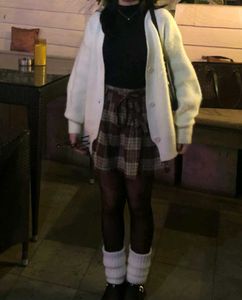 Cream V-Neck Cardigan